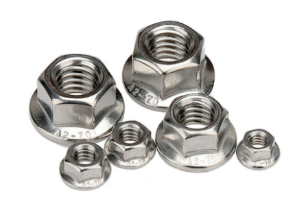 How does flange nut maintain the stability of the connection in a vibrating environment?